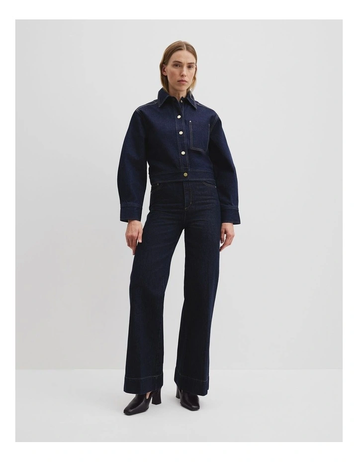 Denim Jacket in Indigo Rinse image 1