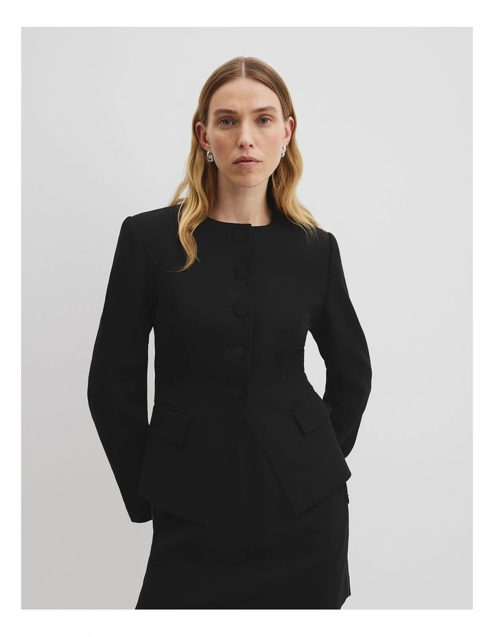 Lady Like Contour Jacket in Black image 1