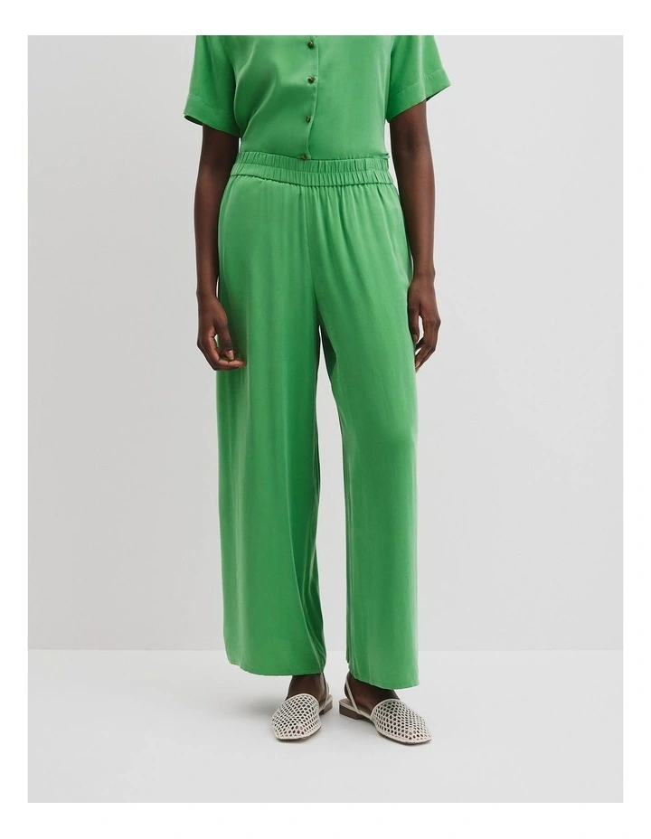 Pull-on Cupro Pant in Jade Green image 2
