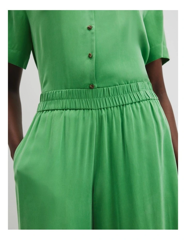 Pull-on Cupro Pant in Jade Green image 3