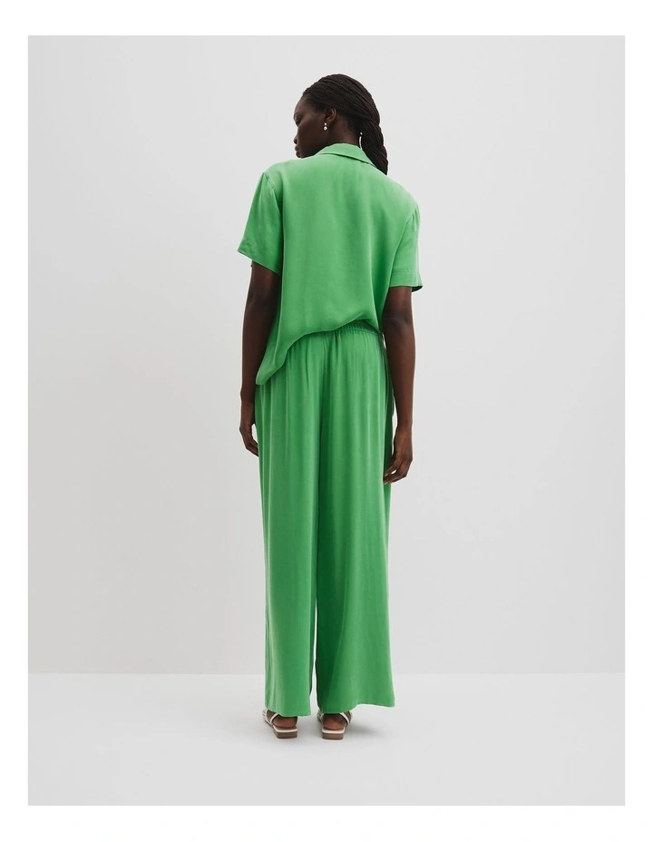Pull-on Cupro Pant in Jade Green image 4