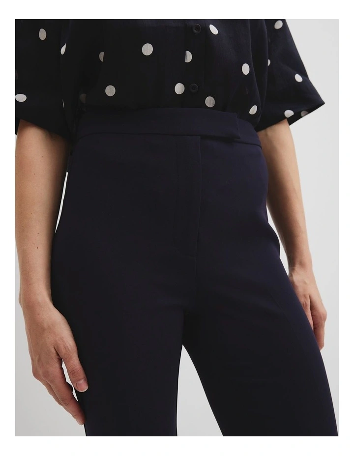 Crop Flare Pant in Navy image 2