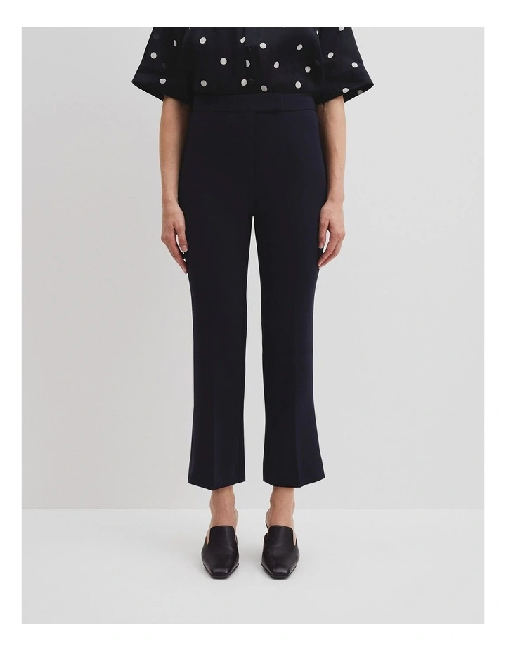 Crop Flare Pant in Navy image 3