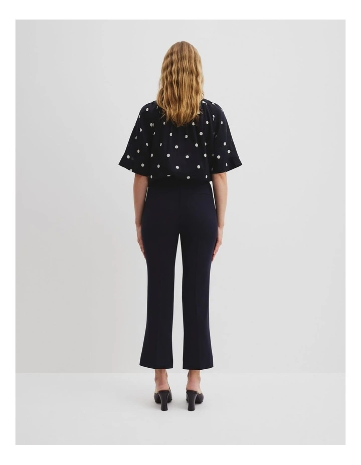 Crop Flare Pant in Navy image 4