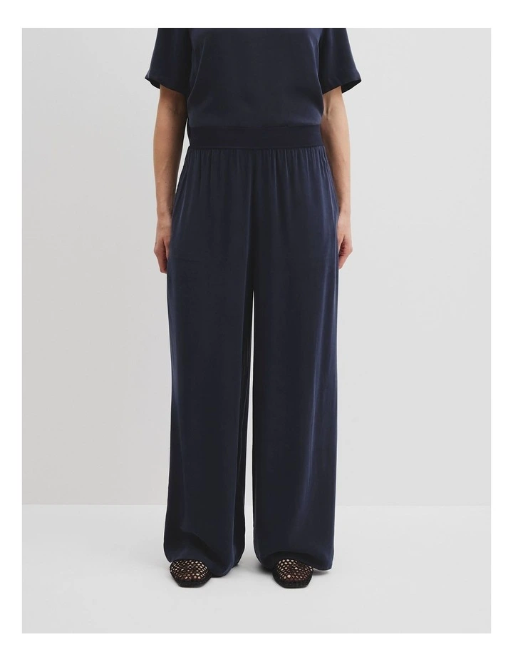 Rib Waist Cupro Pant in Twilight image 2