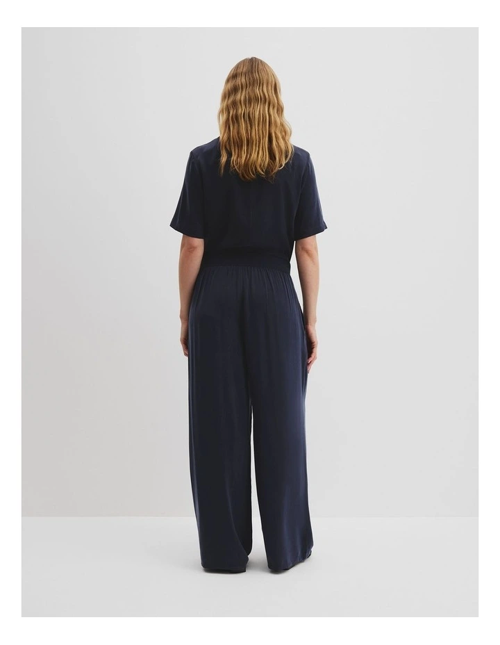 Rib Waist Cupro Pant in Twilight image 4