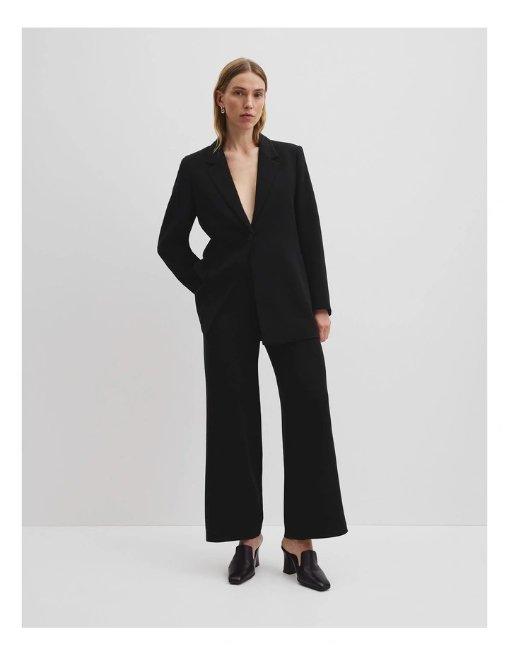 Fluid Wide Leg Pant in Black image 1