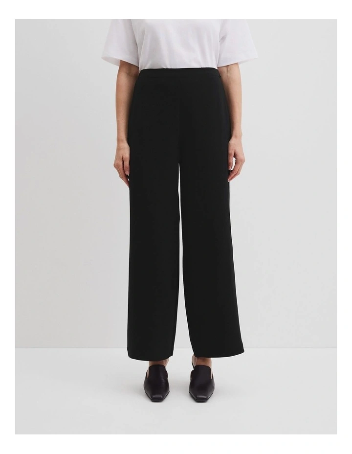 Fluid Wide Leg Pant in Black image 2