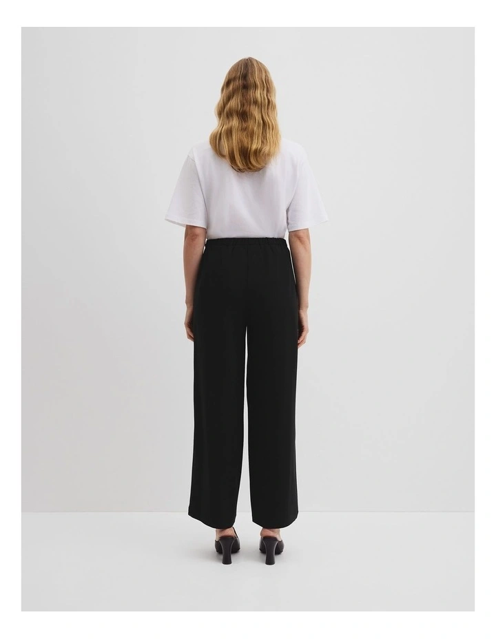Fluid Wide Leg Pant in Black image 4