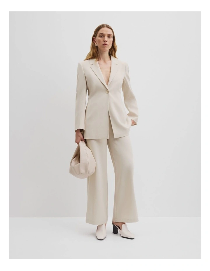 Fluid Wide Leg Pant in Oyster image 1