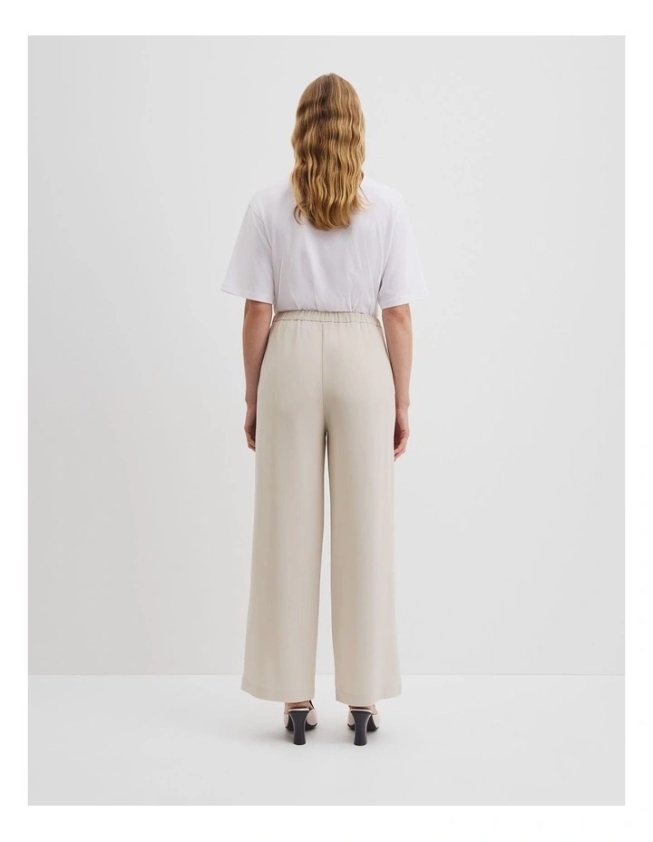 Fluid Wide Leg Pant in Oyster image 4
