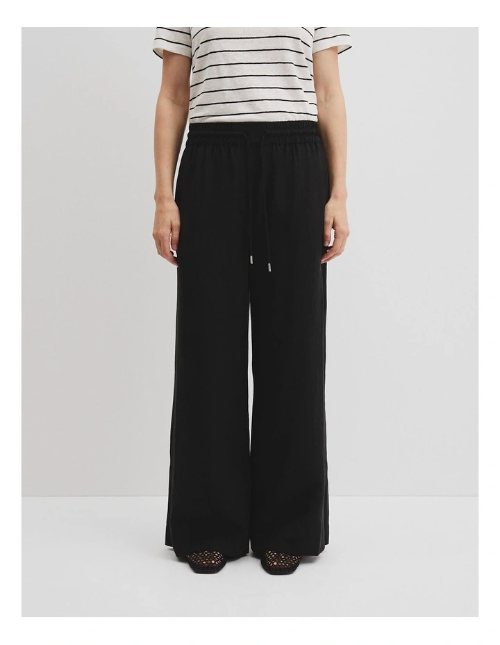 Pull On Sports Pant in Black image 2