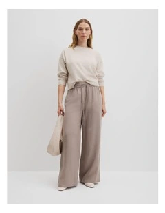 Pull On Sports Pant in Taupe