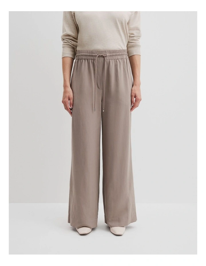 Pull On Sports Pant in Taupe image 2