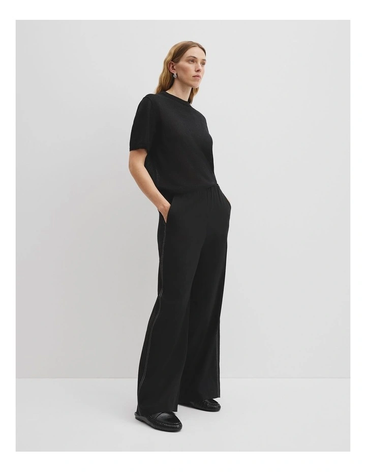 Side Stitch Pant in Black image 1