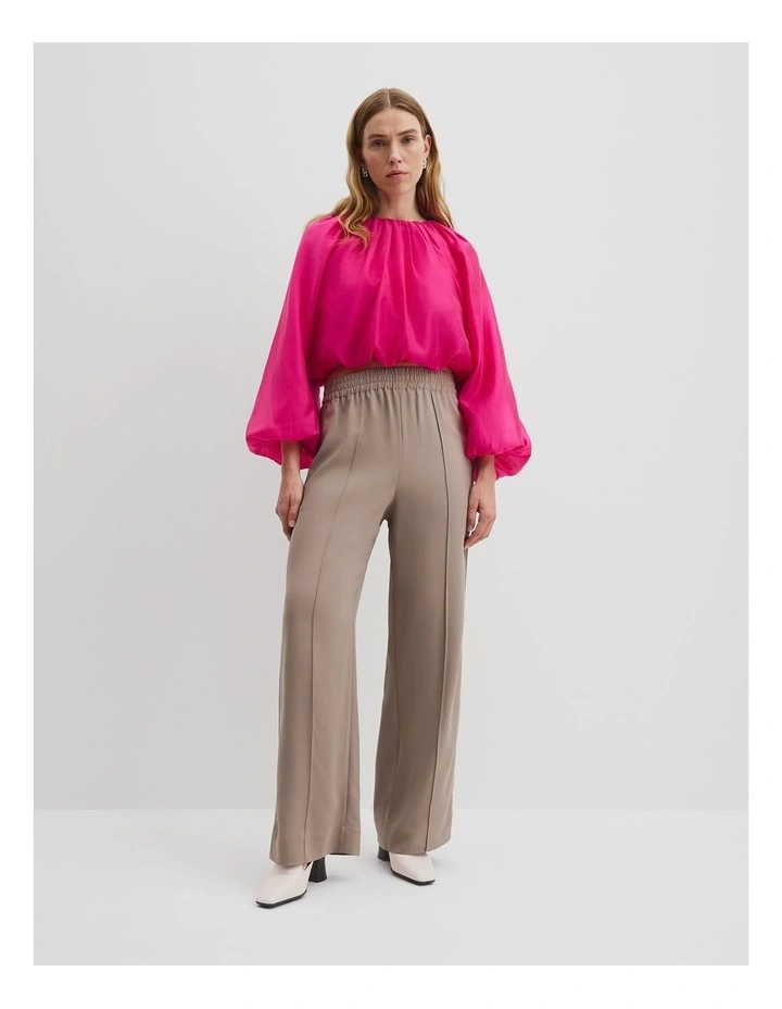 Voluminous Soft Blouse in Raspberry image 3