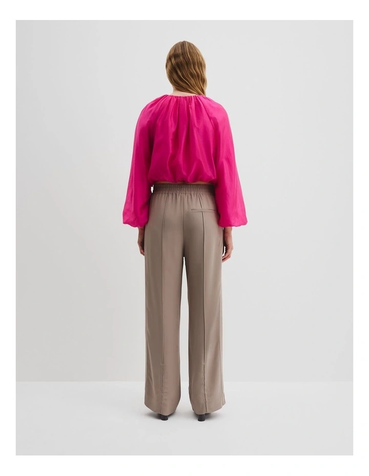 Voluminous Soft Blouse in Raspberry image 4