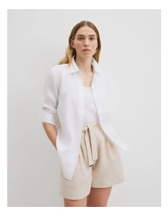 Organically Grown Linen Shirt in White