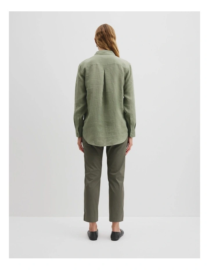 Organically Grown Linen Shirt in Sage image 4