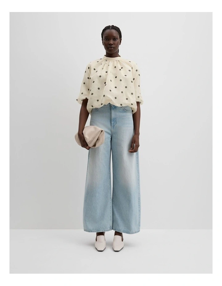 Print Voluminous Blouse in Light Spot image 3