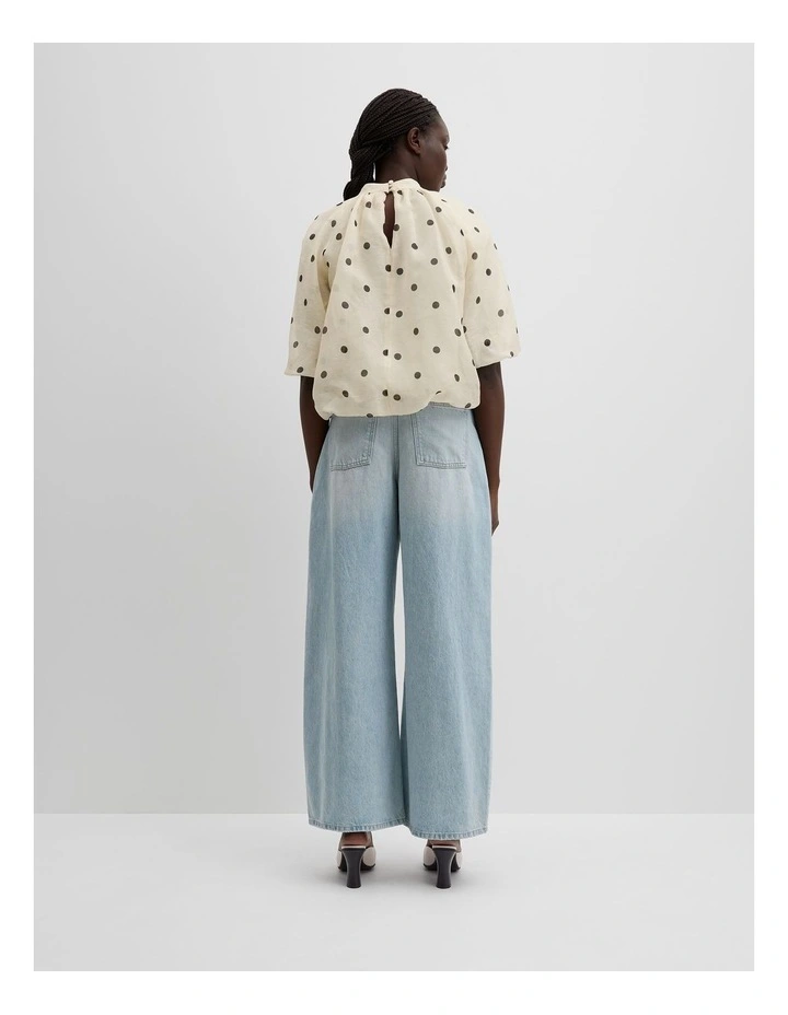 Print Voluminous Blouse in Light Spot image 4