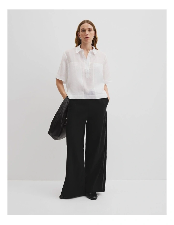 Panelled Crop Popover in White image 3