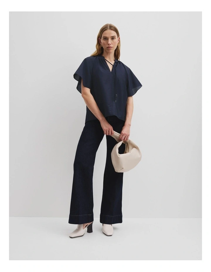 Flutter Sleeve Blouse in Twilight image 1