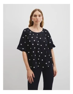 Spot Print Soft Bl in Twilight Spot
