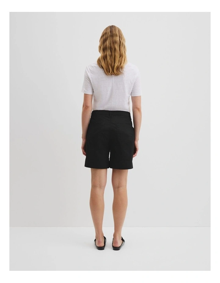 Australian Cotton Twill Walk Short in Black image 4