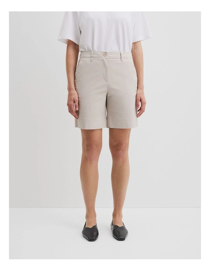 Australian Cotton Twill Walk Short in Stone image 2