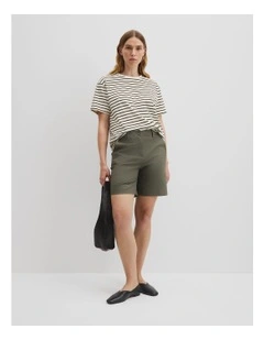 Australian Cotton Twill Walk Short in Khaki