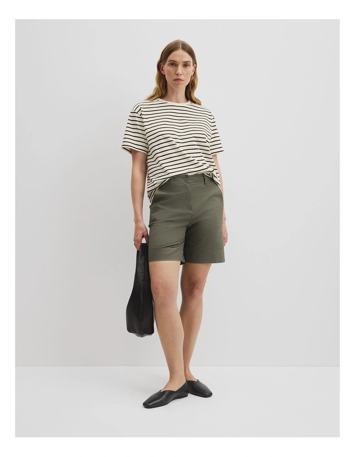 Australian Cotton Twill Walk Short in Khaki image 1