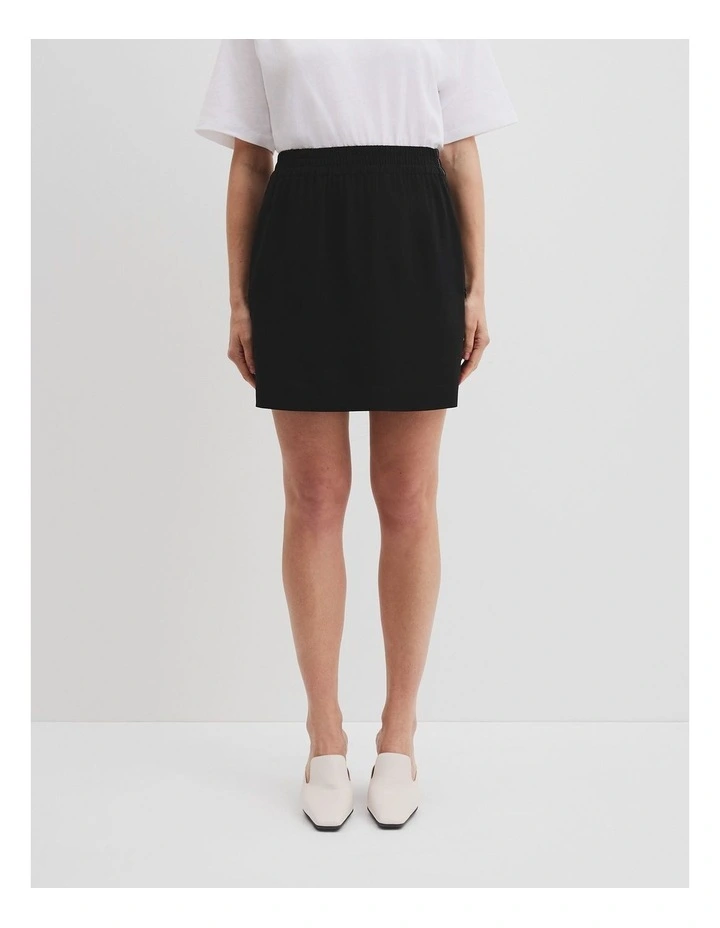 Side Stripe Skirt in Black image 2