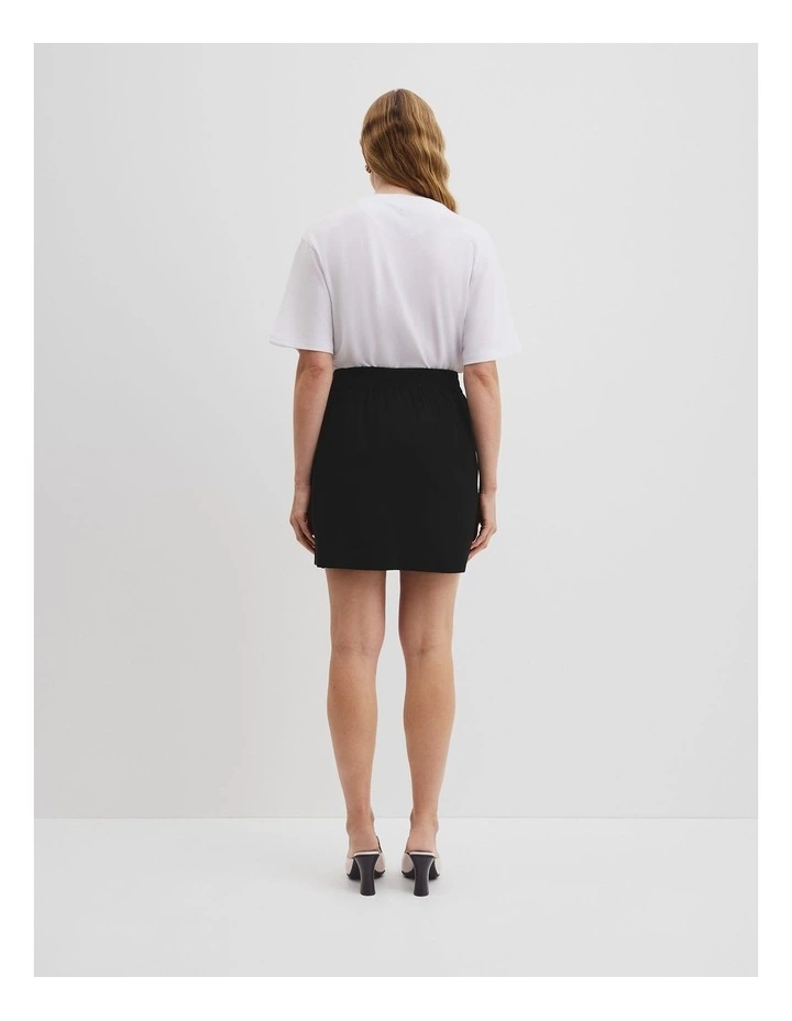 Side Stripe Skirt in Black image 4
