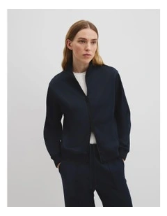 Tricot Sweat Jacket in Navy