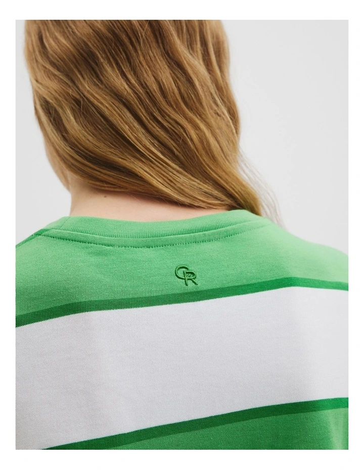 Stripe Crew Long Sleeve T-shirt in Multi image 2