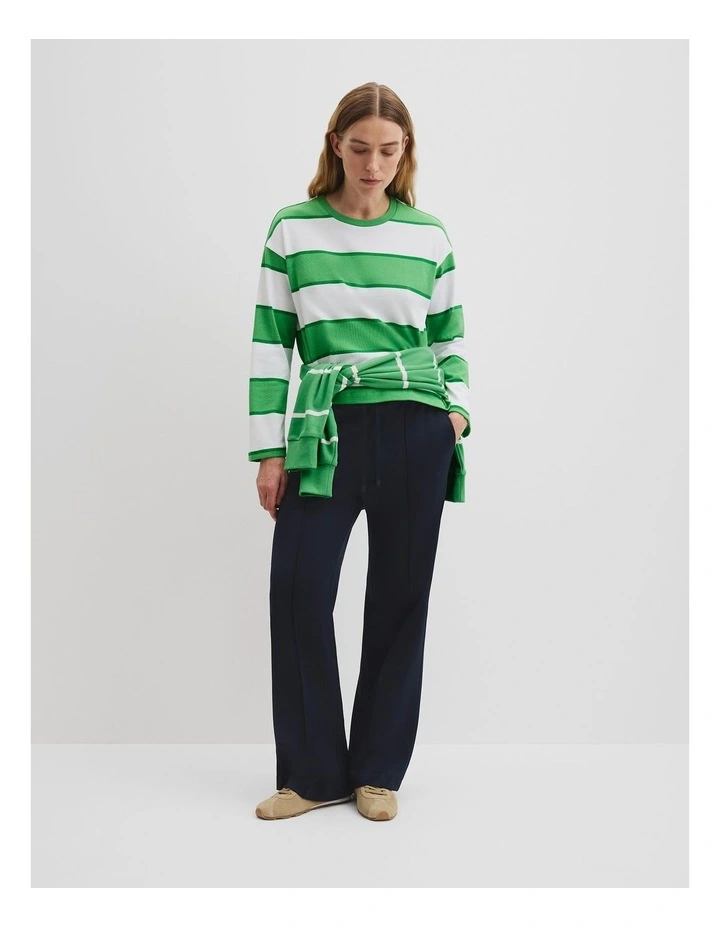 Stripe Crew Long Sleeve T-shirt in Multi image 3