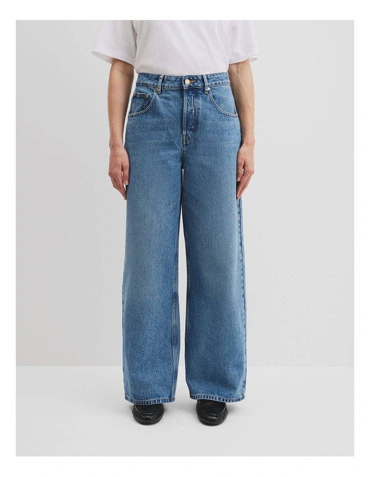 Boyfriend Jean in Aged Mid Wash image 2