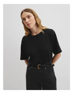 Short Sleeve Relaxed T-shirt in Black