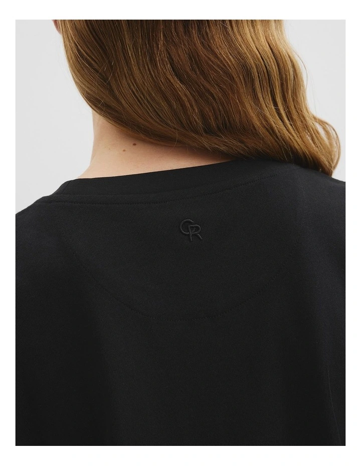 Short Sleeve Relaxed T-shirt in Black image 2