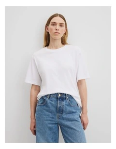 Short Sleeve Relaxed T-shirt in White