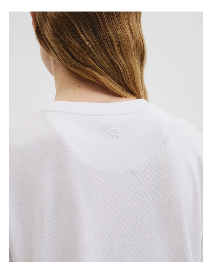 Short Sleeve Relaxed T-shirt in White image 2