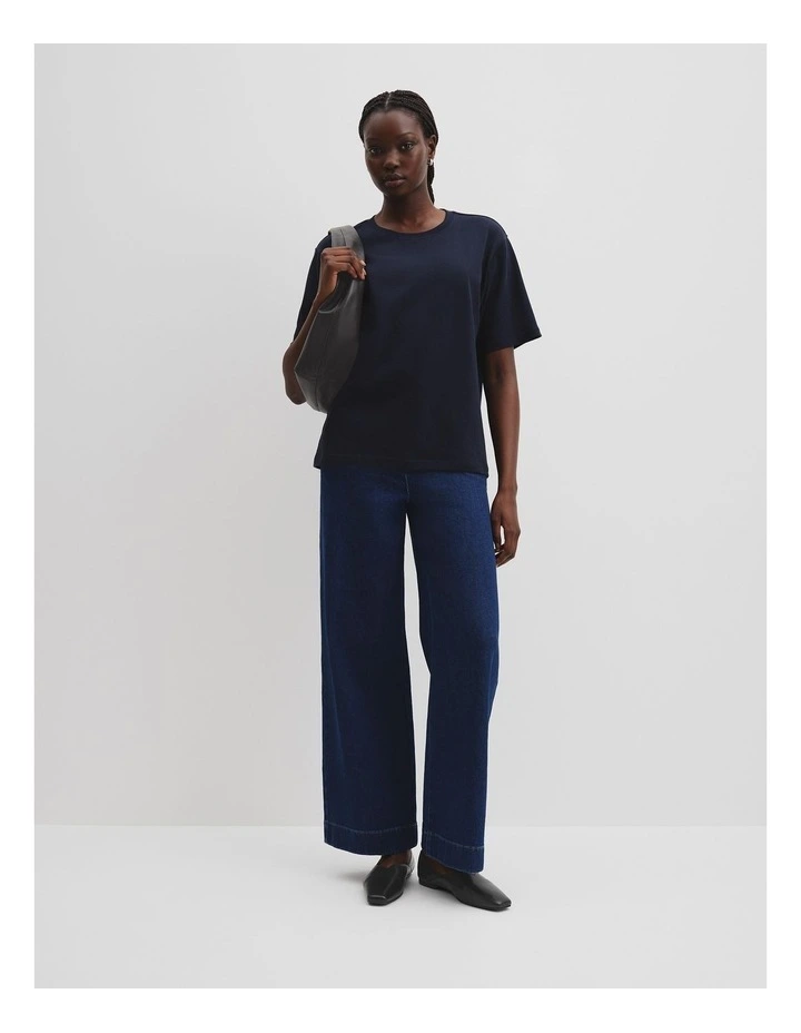Short Sleeve Relaxed T-shirt in Navy image 2