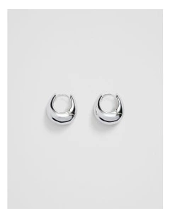 Small Bubble Hoop Earring in Silver