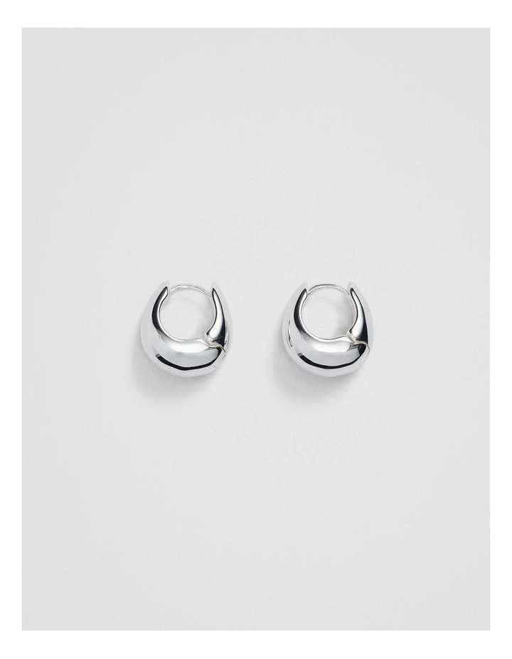 Small Bubble Hoop Earring in Silver image 1