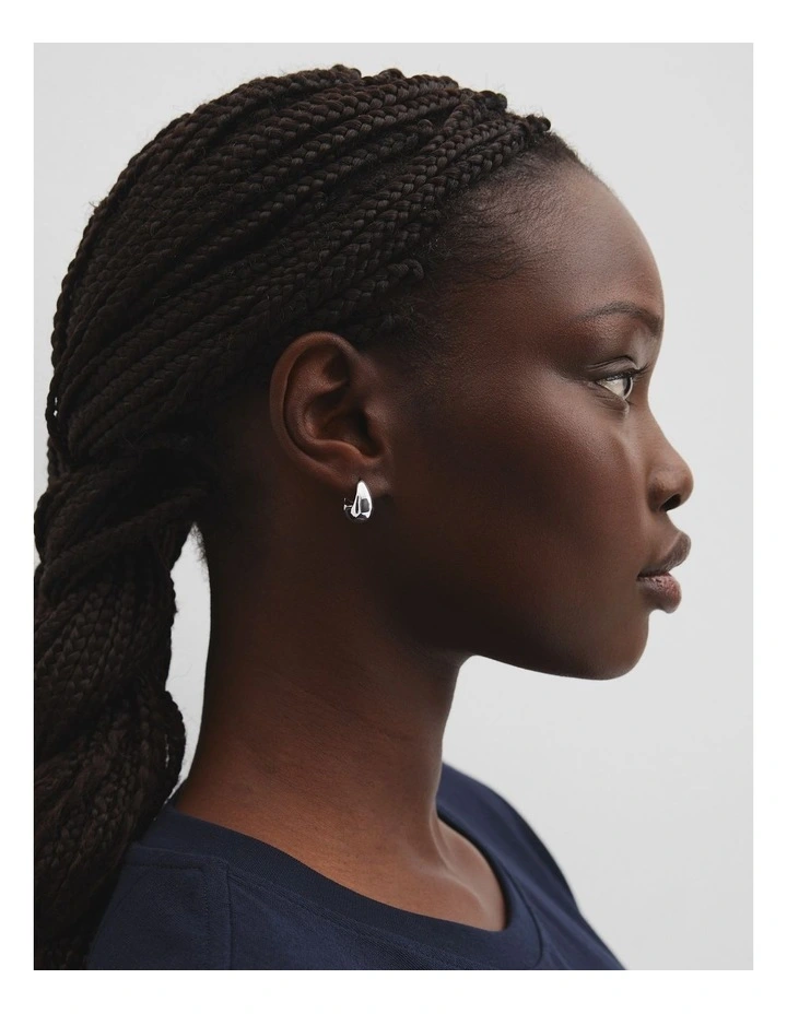 Small Bubble Hoop Earring in Silver image 2