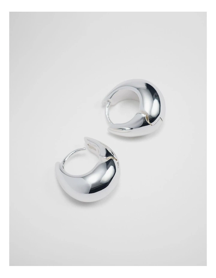 Small Bubble Hoop Earring in Silver image 3