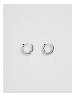 Small Slim Hoop Earring in Silver