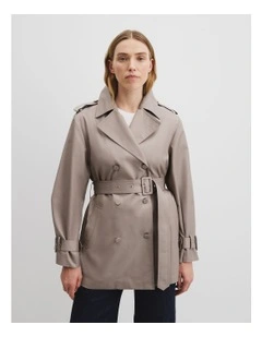 Belted Trench in Taupe