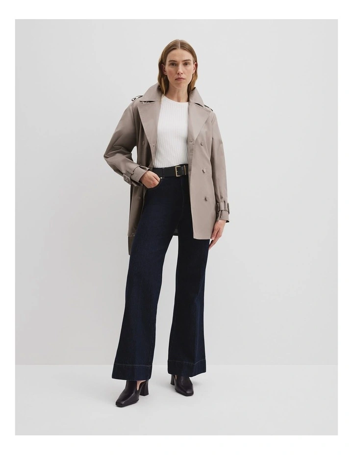 Belted Trench in Taupe image 3